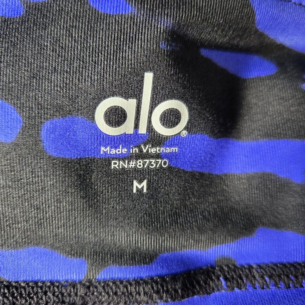 Alo Yoga Goddess Leggings Medium Size Black and Blue Color - Picture 4 of 4